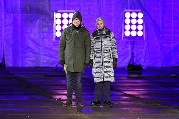Daniel und Sonja in Winterkluft in Hürth