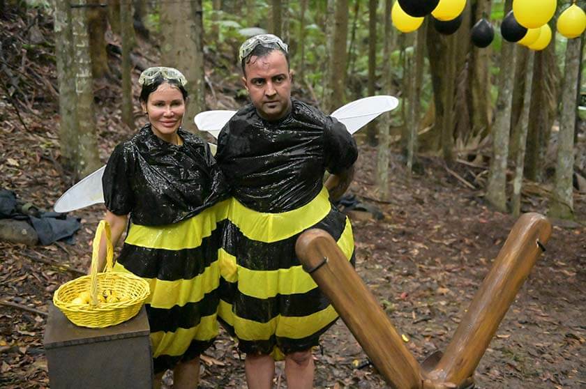 Djamila und Cosimo sind EINE Biene bei der Schatzsuche an Tag 4 bei der 16. Staffel Dschungelcamp 2023